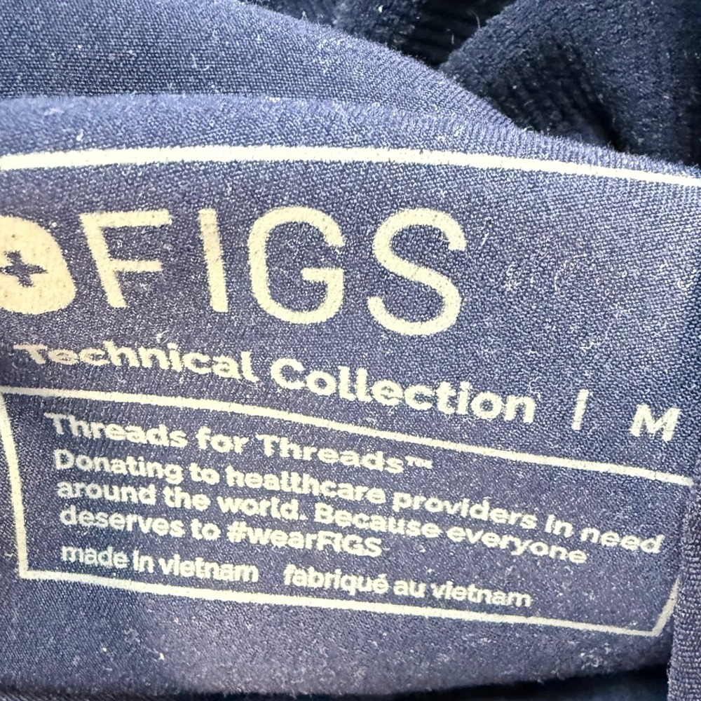 FIGS Yola Maternity Cargo Scrub Pants Navy Blue Technical Collection Size M - Picture 7 of 10